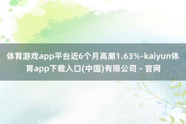 体育游戏app平台近6个月高潮1.63%-kaiyun体育app下载入口(中国)有限公司 - 官网